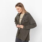 Рубашка женская, цвет бежевый/чёрный, размер 50 - фото 59347914