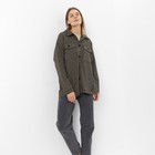 Рубашка женская, цвет бежевый/чёрный, размер 50 - фото 59347915