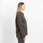 Рубашка женская, цвет бежевый/чёрный, размер 50 - фото 59347916