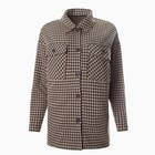 Рубашка женская, цвет бежевый/чёрный, размер 50 - фото 59347918