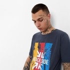 Футболка мужская, цвет тёмно-серый, размер 48 - фото 42009186