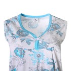 Ночная сорочка женская, белый/голубой принт, размер 46 - Фото 2