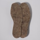 Стельки для обуви, утеплённые, универсальные, потниковый войлок, толщина 6 мм, 44-50 р-р, пара, цвет коричневый - фото 10268582