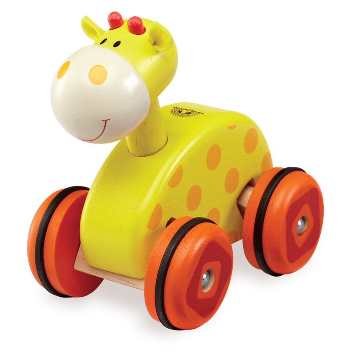 Деревянная игрушка на колесах «Жираф» - Фото 1