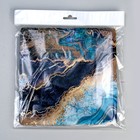 Тарелка одноразовая бумажная квадратная «Мрамор», синий,21 см - фото 117082785