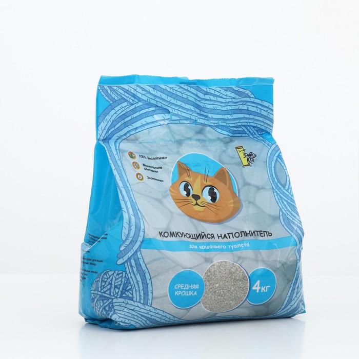 Наполнитель минеральный комкующийся «Золотой кот», 5 л - Фото 1