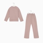 Костюм для девочки (джемпер, брюки), цвет бежевый, рост 146-152 см 9498288