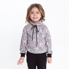 Костюм для девочки (толстовка, брюки), цвет серый/зайчики, рост 86 см 9498467