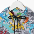 Костюм для мальчика (толстовка, брюки), цвет серый/дино, рост 116 см - фото 51867810