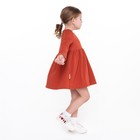 Платье для девочки, цвет терракотовый, рост 104-110 см - Фото 3