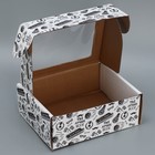 Коробка подарочная сборная с окном, упаковка, «Лучше всех», белый ,27х10х21 см - Фото 4