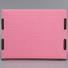 Коробка подарочная сборная с окном, упаковка, «Розовый», 27×10×21 см 9381916