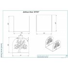 Дровница, декор «Дерево», 370 × 400 × 380 мм, цвет чёрный - Фото 3