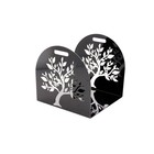 Дровница, декор «Дерево», 370 × 400 × 380 мм, цвет чёрный - Фото 4