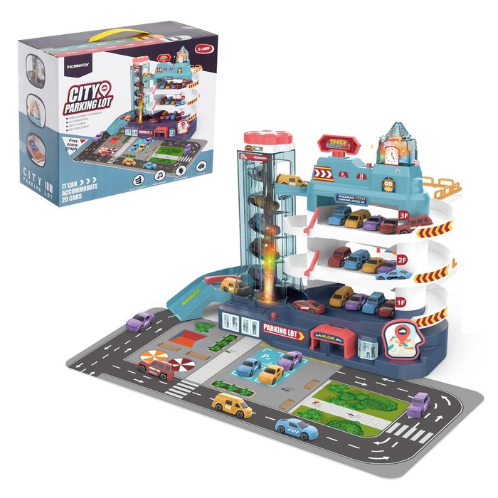 Парковка «Городской паркинг», с 4 машинками и лифтом, свет и звук, уценка - Фото 1