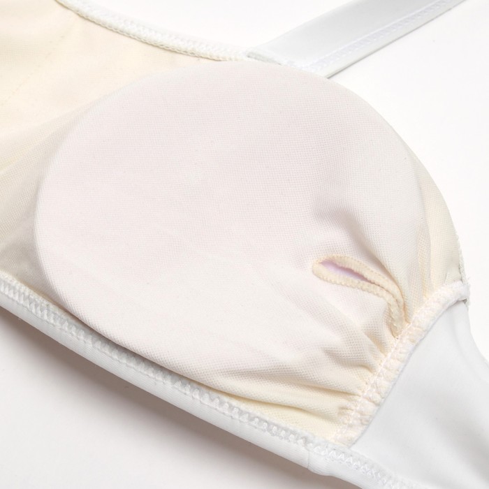 Купальник женский раздельный MINAKU со стразами цвет белый, размер 44