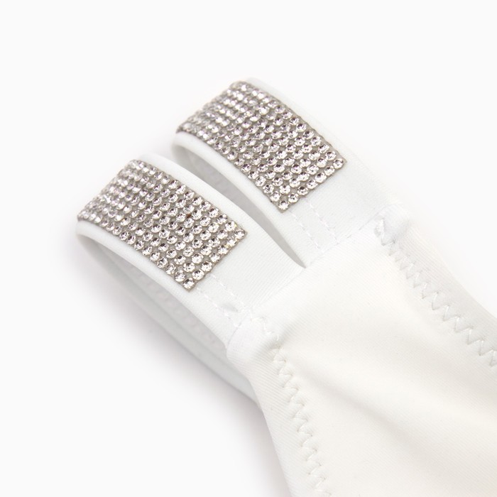 Купальник женский раздельный MINAKU со стразами цвет белый, размер 44