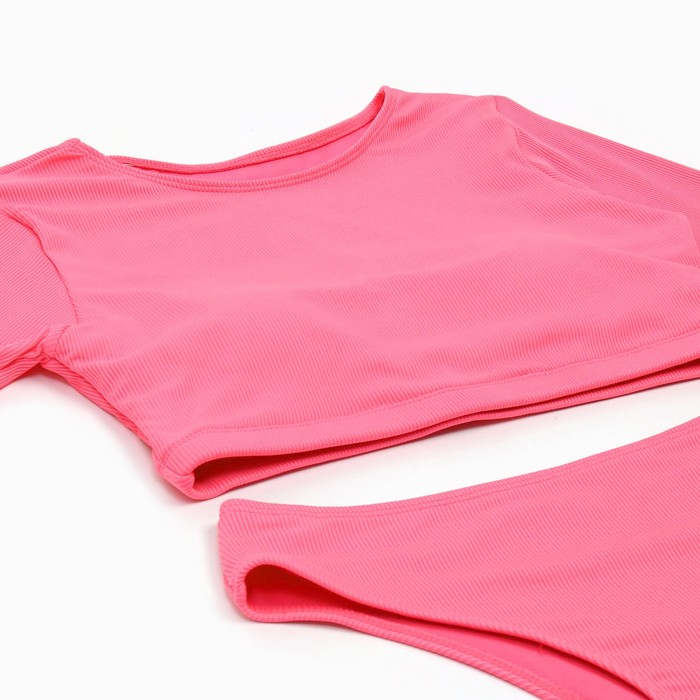 Купальник женский раздельный MINAKU с косынкой цвет розовый, размер 48