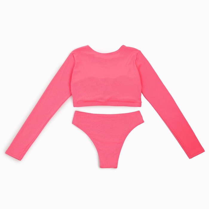 Купальник женский раздельный MINAKU с косынкой цвет розовый, размер 48