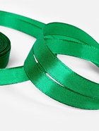 Лента атласная, 12 мм, 23±1 м, насыщенно-зелёная №С1123 - Фото 4