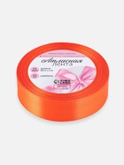 Лента атласная, 25 мм, 23±1 м, насыщенно-оранжевая №144 - Фото 7