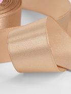 Лента атласная, 25 мм, 23±1 м, светло-бежевая - Фото 3