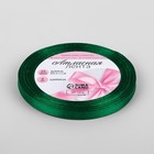 Лента атласная, 6 мм, 23±1 м, насыщенно-зелёная №С1123 - Фото 2