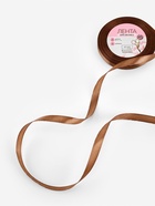 Лента атласная, 10 мм, 23±1 м, коричневая - Фото 2