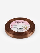 Лента атласная, 10 мм, 23±1 м, коричневая - Фото 5