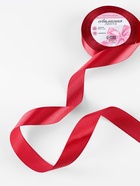 Лента атласная, 25 мм, 23±1 м, ярко-бордовая - Фото 2