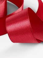 Лента атласная, 25 мм, 23±1 м, ярко-бордовая - Фото 4