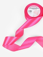 Лента атласная, 40 мм, 23±1 м, ярко-розовая №190 - Фото 2