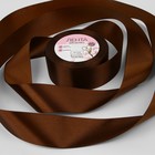 Лента атласная, 40 мм × 23 ± 1 м, цвет горький шоколад №М496 - фото 319282664