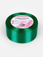 Лента атласная, 40 мм, 23±1 м, насыщенно-зелёная №С1123 - Фото 5