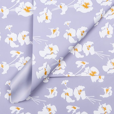 Пленка для цветов матовая, "Fleur de lis", 57х57см, фиолетовый