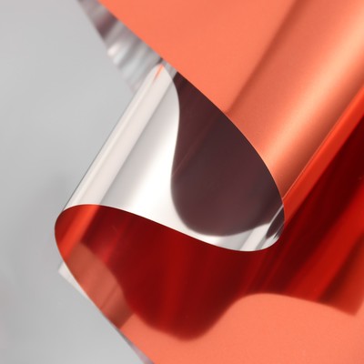 Пленка для цветов,«Металлик», 0.58×10 м, красный