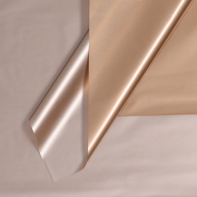 Пленка для цветов матовая,«Тишью», 20 микрон, золотой, 0.57×5 м ±5% см