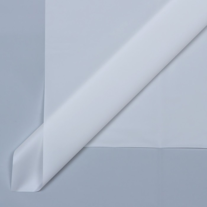 Пленка для цветов матовая,«Тишью», 20 микрон, 57×57 см, белый - Фото 1