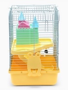 Клетка для грызунов «Пижон», 27×21×31 см, укомплектованная, с замком, жёлтая - Фото 16