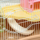 Клетка для грызунов «Пижон», 37×27×30 см, укомплектованная, с замком, пластик, металл, коричневая - Фото 3