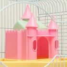 Клетка для грызунов «Пижон», 37×27×30 см, укомплектованная, с замком, пластик, металл, коричневая - Фото 4