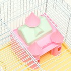 Клетка для грызунов «Пижон», 37×27×30 см, укомплектованная, с замком, пластик, металл, коричневая - Фото 8