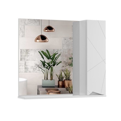 Зеркало – шкаф подвесное SanStar «Каскад», 600×171×706 мм, цвет белый