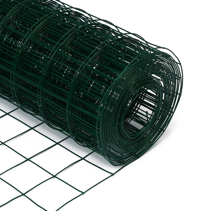 Сетка сварная с ПВХ покрытием, 10 × 1,5 м, ячейка 50 × 50 мм, d = 1 мм, металл, Greengo - фото 1882613233