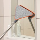 Щётка для окон Raccoon, фигурная, телескопическая стальная ручка 80(125) см, водосгон силикон 26 см, насадка из микрофибры 26×17.5 см - Фото 2