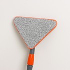 Щётка для окон Raccoon, фигурная, телескопическая стальная ручка 80(125) см, водосгон силикон 26 см, насадка из микрофибры 26×17.5 см - Фото 5