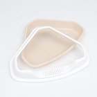 Туалет угловой с рамкой, 55.5×41.5×15 см, пластик, бежевый - Фото 5