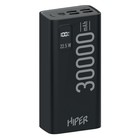 Внешний аккумулятор Hiper EP 30000, 30000 мАч, 3A, 4 USB, QC, PD, дисплей, черный 9502634 - фото 10803858