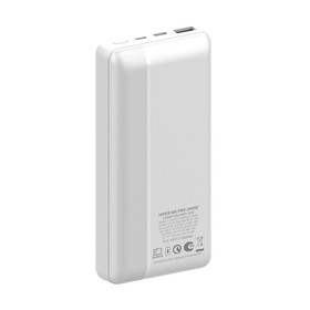 

Внешний аккумулятор Hiper MX Pro 20000, 20000 мАч, 3A, USB, QC, PD, белый