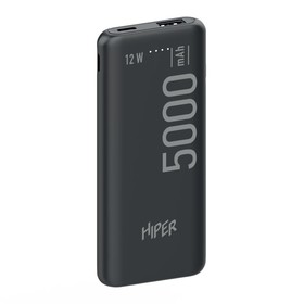 Внешний аккумулятор Hiper PSL5000, 5000 мАч, 2.1 A, 1 USB, черный